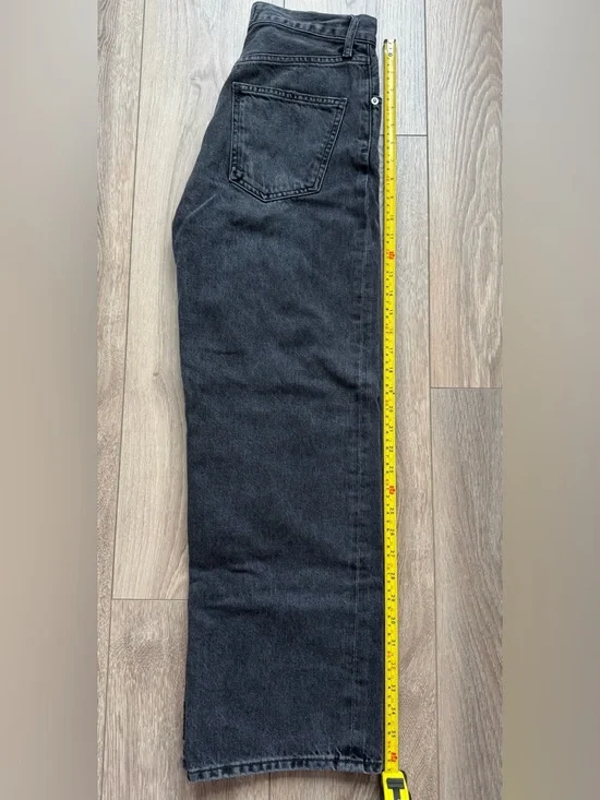 Agolde REN Wide-Leg High Rise Jeans-Dark Grey - Picture 9 of 10